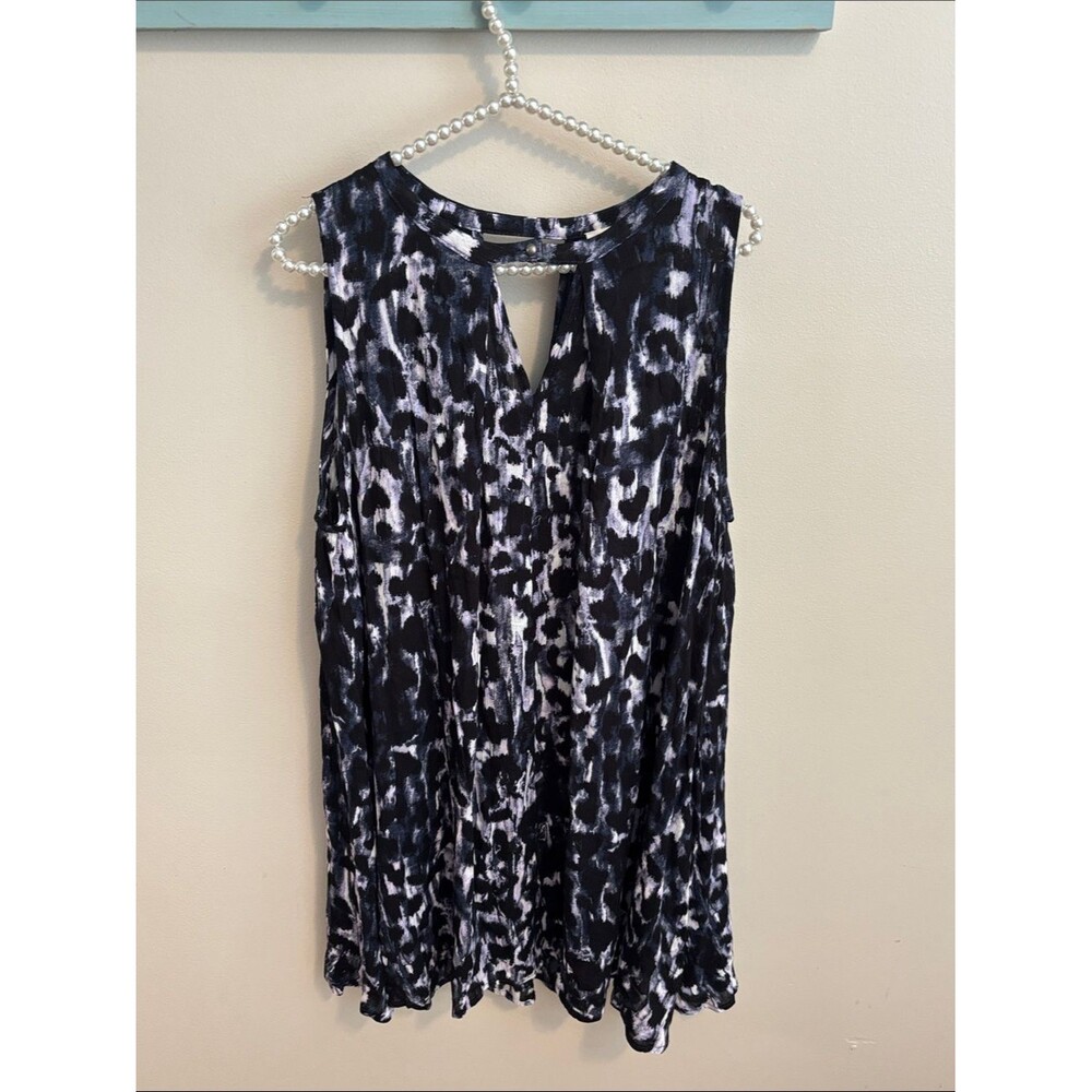 NEW Umgee Black & White Abstract Print Sleeveless dress size medium